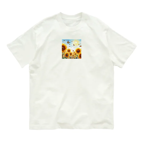 一面に広がる鮮やかな黄色の海 Organic Cotton T-Shirt