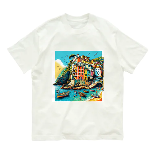 イタリアの風景　チンクエ・テッレ Organic Cotton T-Shirt