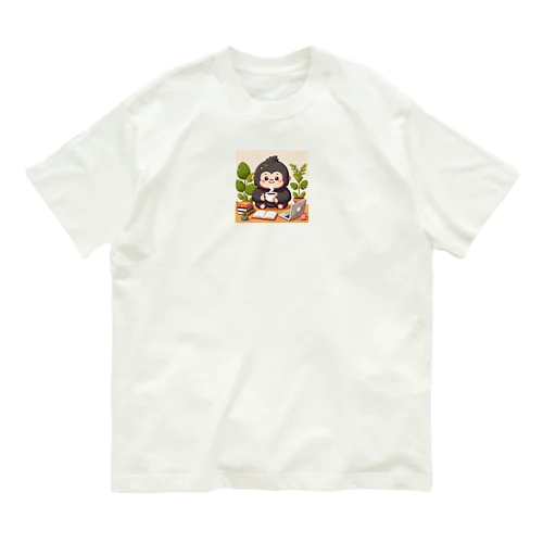 ほっこりコーヒーごりら君 オーガニックコットンTシャツ