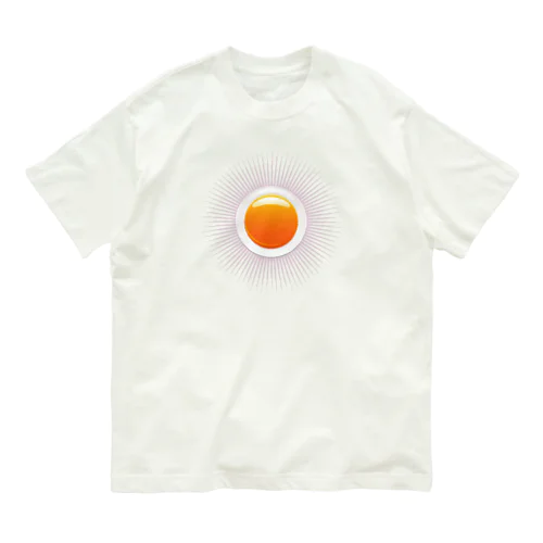シンプルな太陽デザイン オーガニックコットンTシャツ