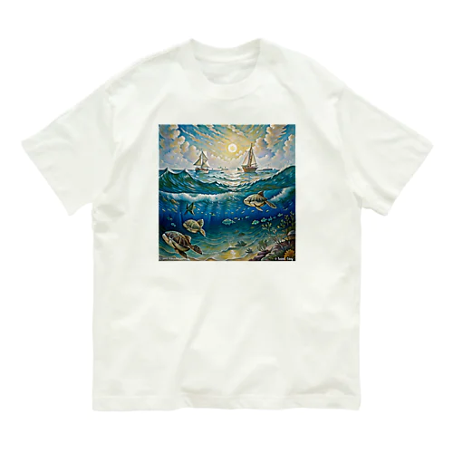 海の生き物 オーガニックコットンTシャツ