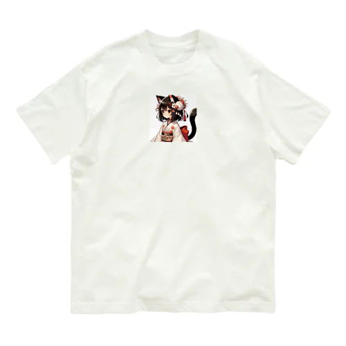 猫娘 オーガニックコットンTシャツ