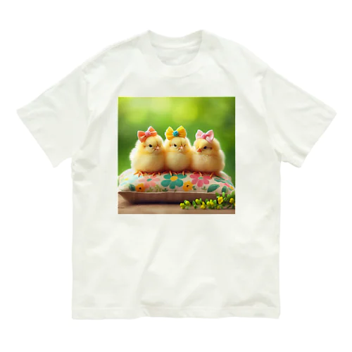ひよこ3兄弟 Organic Cotton T-Shirt