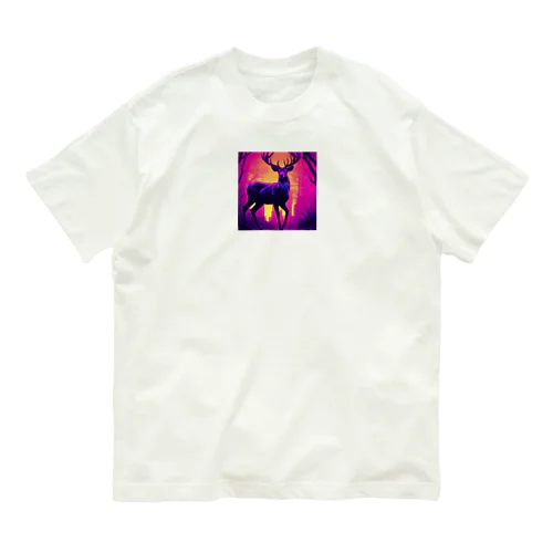 ネオンな鹿 Organic Cotton T-Shirt