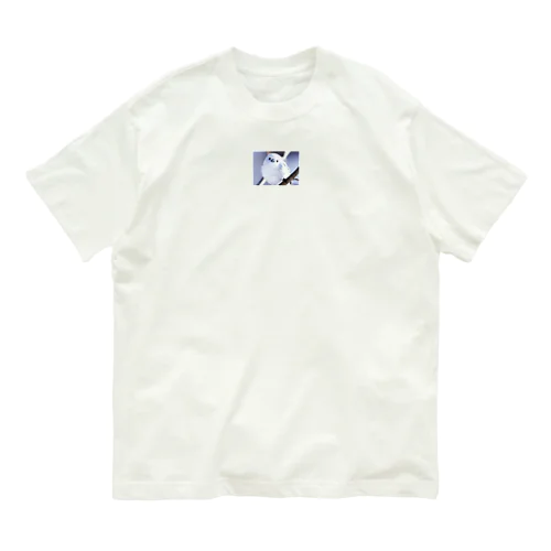 幻のシマエナガ オーガニックコットンTシャツ