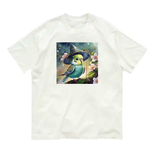 魔女っ子セキセイインコちゃん オーガニックコットンTシャツ