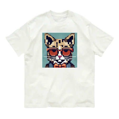 Sharp Cat オーガニックコットンTシャツ