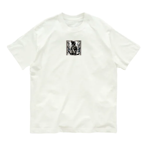 男らしいねこ オーガニックコットンTシャツ