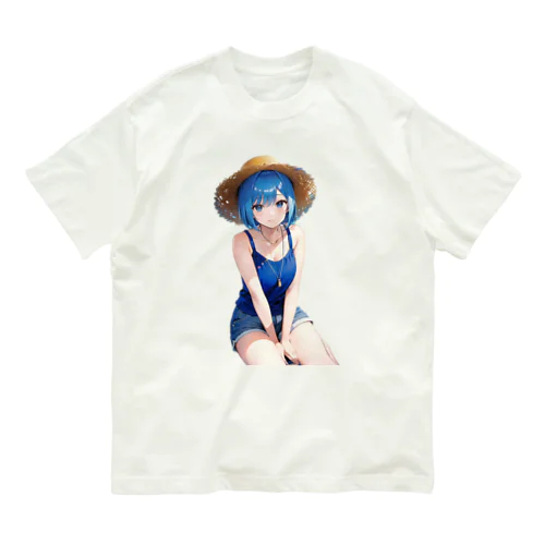 華麗なる青髪美少女 Organic Cotton T-Shirt