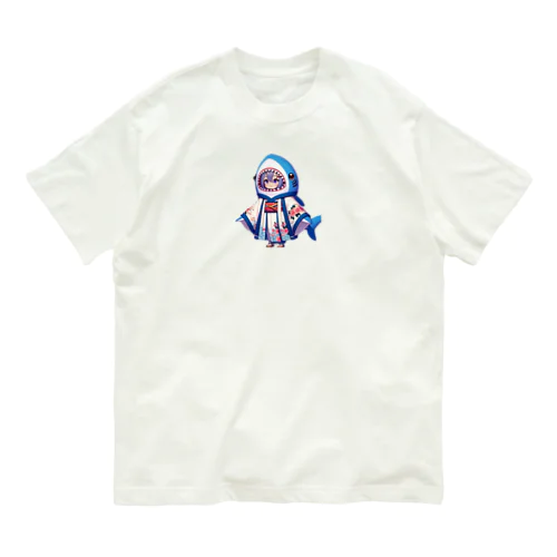 和風なサメちゃん オーガニックコットンTシャツ