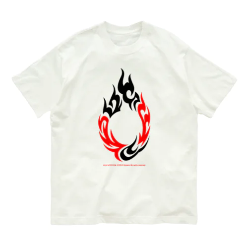 クールなトライバル炎のタトゥーデザイン Organic Cotton T-Shirt