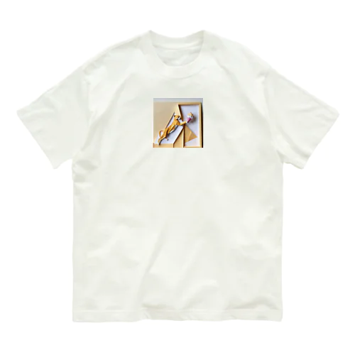 ice meets オリガミチーター Organic Cotton T-Shirt