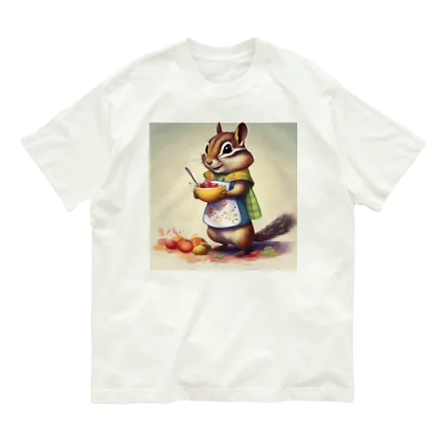 可愛らしいシマリス Organic Cotton T-Shirt