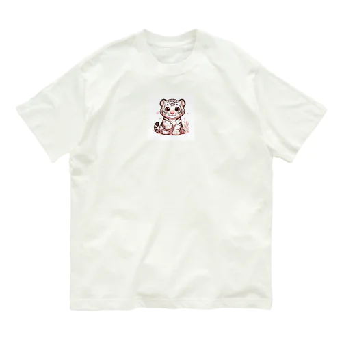 ほわいとたいがー Organic Cotton T-Shirt