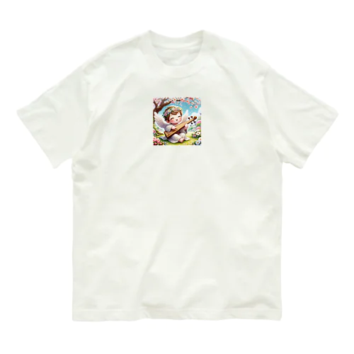 琴を奏でる天使 オーガニックコットンTシャツ