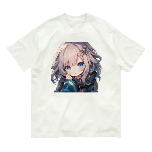 見つめる美少女 Organic Cotton T-Shirt