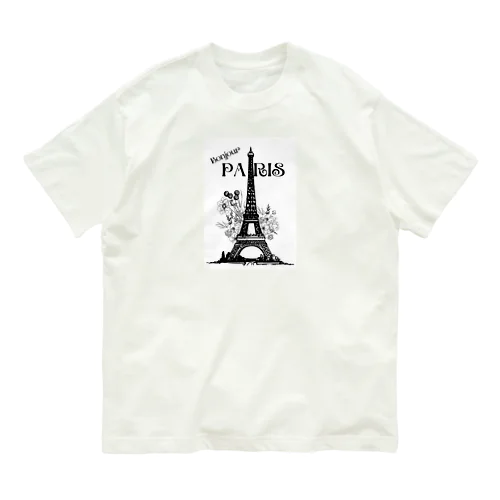 eiffel tower オーガニックコットンTシャツ