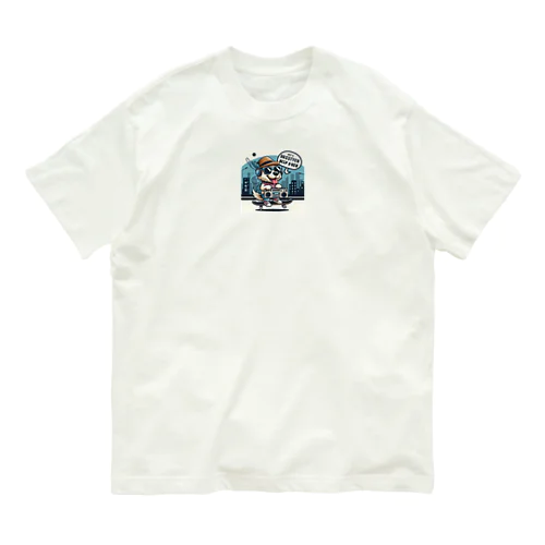 スケボーわんこ Organic Cotton T-Shirt
