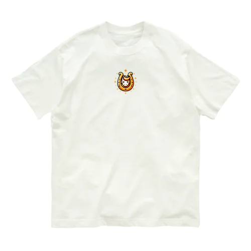 金色の馬蹄鉄 オーガニックコットンTシャツ