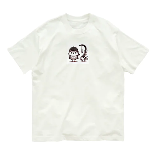 ちょいやんちゃなシマエナガ オーガニックコットンTシャツ