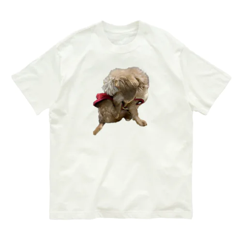 犬　ガジガジ オーガニックコットンTシャツ