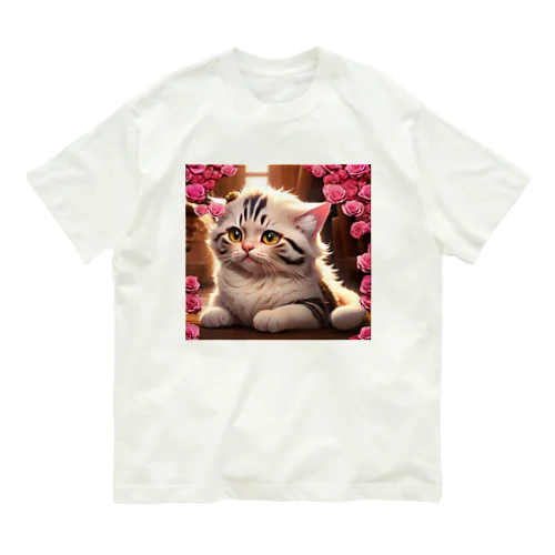 Roseにゃんこ Organic Cotton T-Shirt