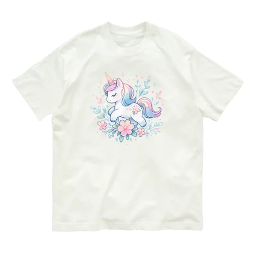 ゆめかわユニコーン オーガニックコットンTシャツ