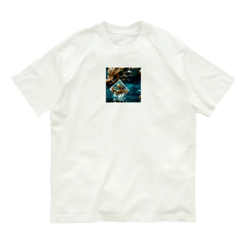 水晶を持って、海底の秘密を守っている龍 Organic Cotton T-Shirt