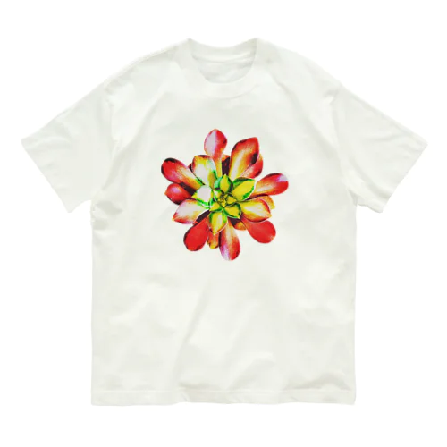 Succulents series アエオニウム Organic Cotton T-Shirt