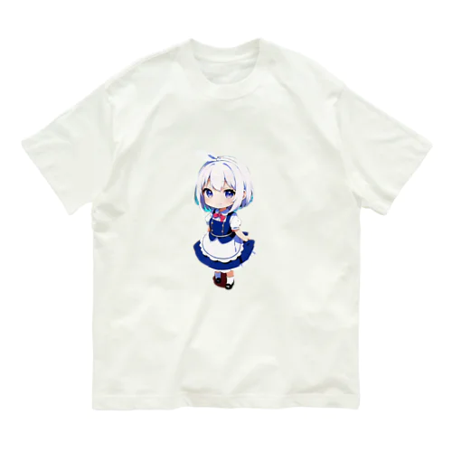 癒しの女の子キャラ オーガニックコットンTシャツ