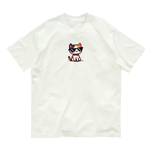 サングラスをかけた三毛猫 Organic Cotton T-Shirt