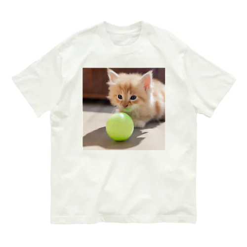 もふもふな子猫 オーガニックコットンTシャツ