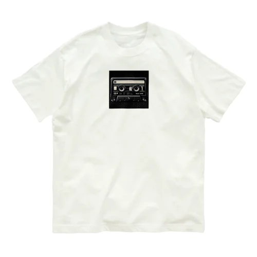 カセットテープBLACK オーガニックコットンTシャツ