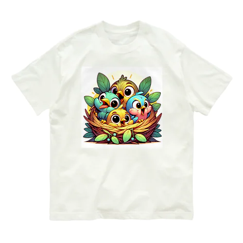 元気な赤ちゃん鳥 Organic Cotton T-Shirt