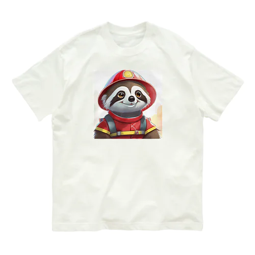 消防士ナマケロくん Organic Cotton T-Shirt