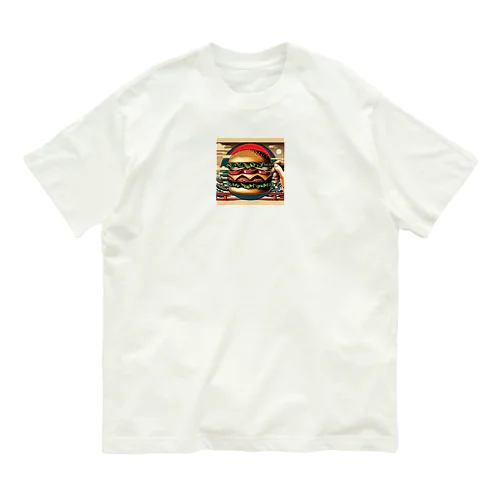 日本の浮世絵が最新の食文化と融合 オーガニックコットンTシャツ