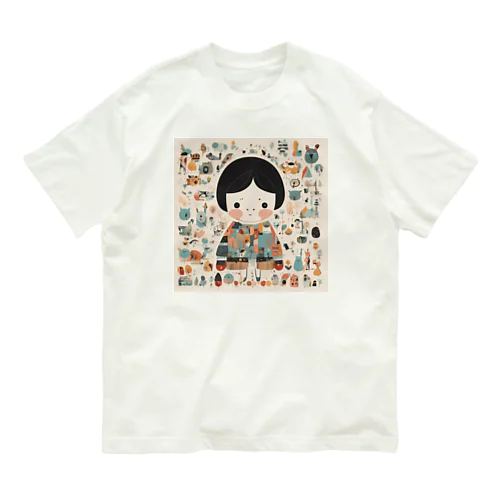 キュンキュンなるデザイン Organic Cotton T-Shirt