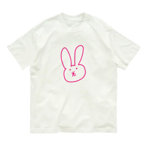 兎のうー オーガニックコットンTシャツ