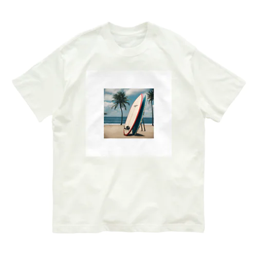 夏のサーフボード オーガニックコットンTシャツ