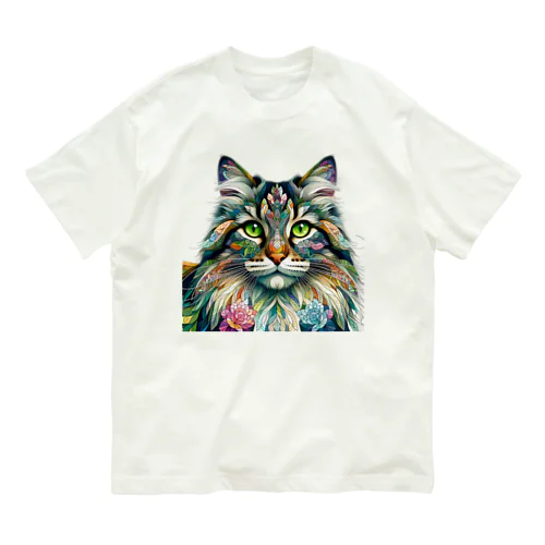 ジオノルウェージャンフォレストキャット　スプリングカラー Organic Cotton T-Shirt