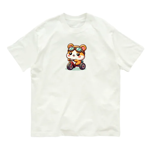 ハムスターがんばりすぎ！ オーガニックコットンTシャツ