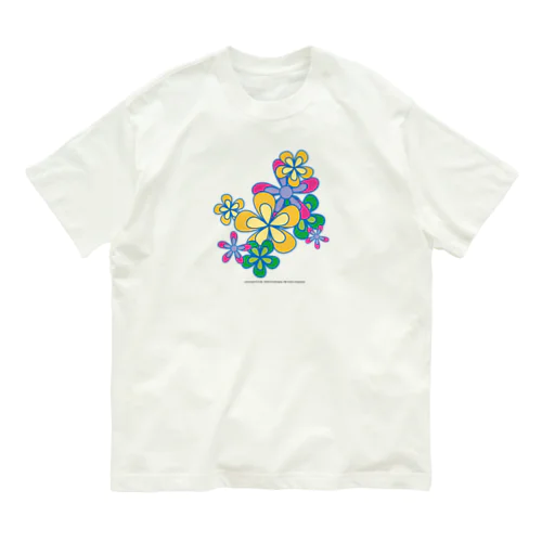 カラフルフラワーアート Organic Cotton T-Shirt