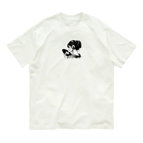 音楽女性 オーガニックコットンTシャツ