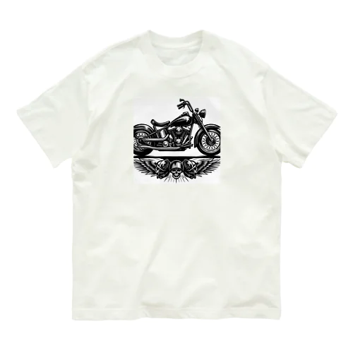 スカルバイク オーガニックコットンTシャツ