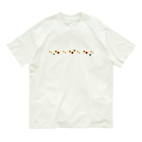 北欧風　フラワー Organic Cotton T-Shirt