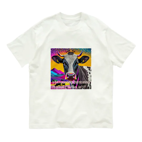 animal welfare cow オーガニックコットンTシャツ