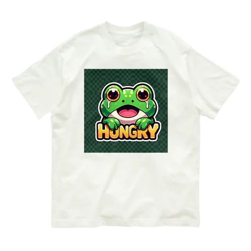 HUNGRYカエル オーガニックコットンTシャツ