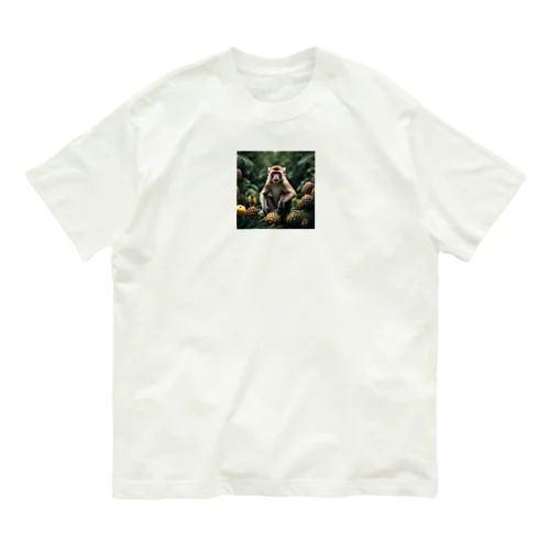 パイナップル　サル Organic Cotton T-Shirt