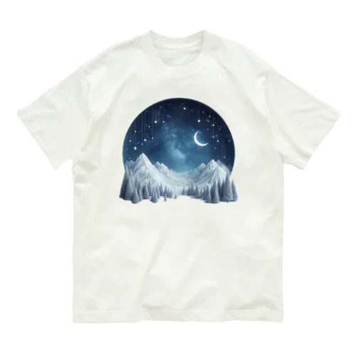 幻想的な冬の夜 オーガニックコットンTシャツ