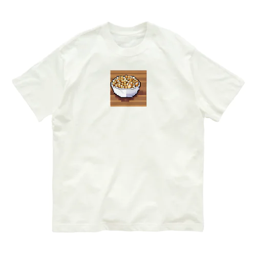 ドット絵ポップコーン オーガニックコットンTシャツ